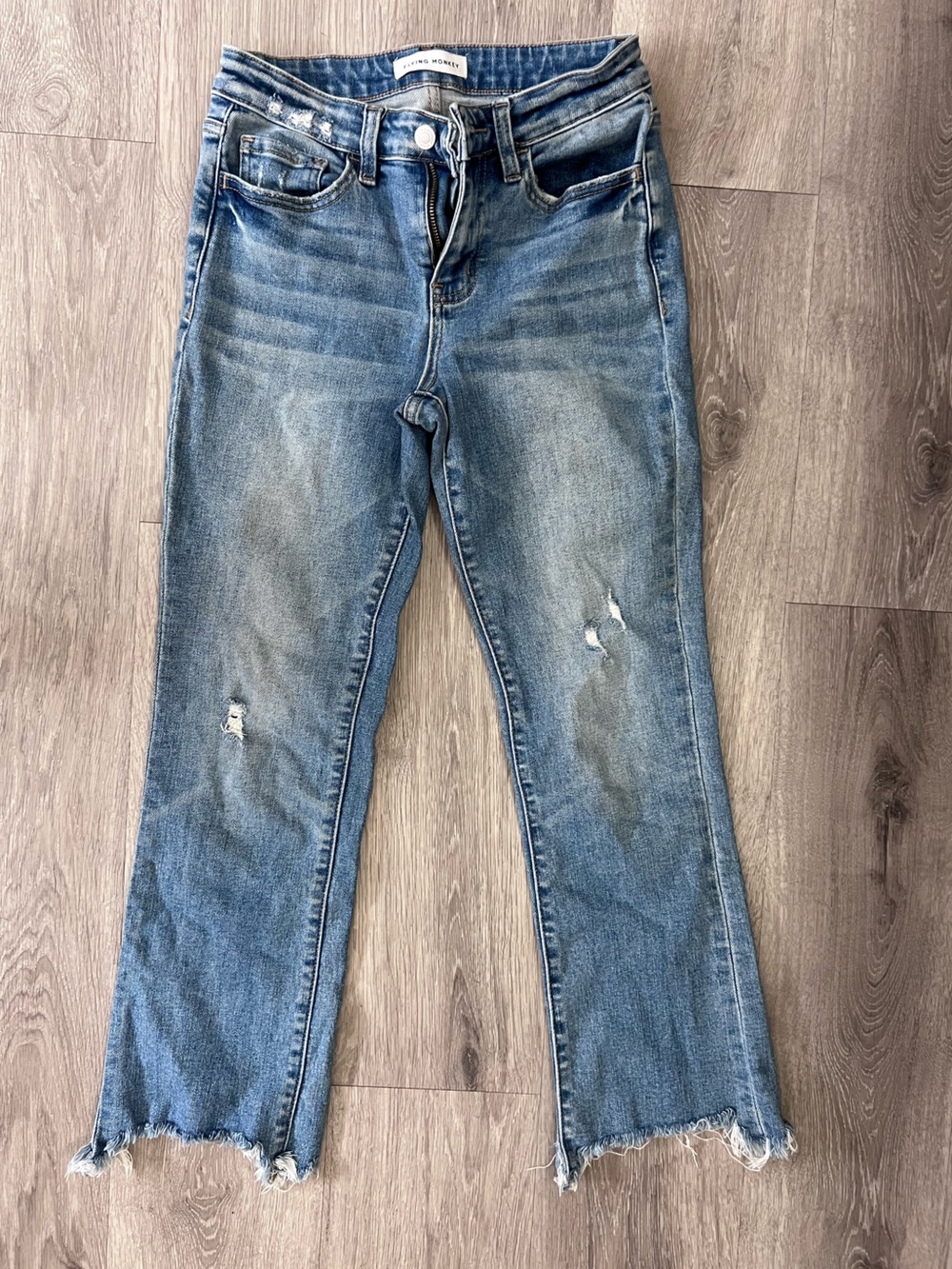 Flying Monkey Medium Wash Distressed Denim Jeans